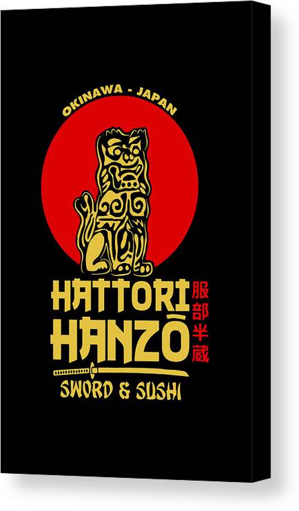 Hattori Hanzo Canvas Print featuring the digital art Hattori Hanzo Fitted Scoop by Neyla Handini