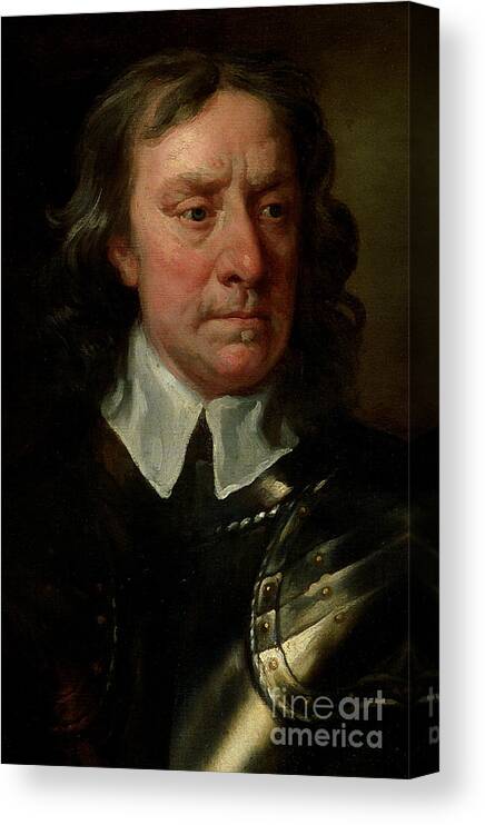 Oliver Cromwell Canvas Print featuring the painting Portrait of Oliver Cromwell by Peter Lely
