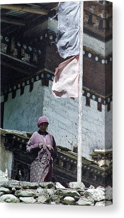 Bhutan Canvas Print featuring the photograph Prayer Beads II by Paul Vitko
