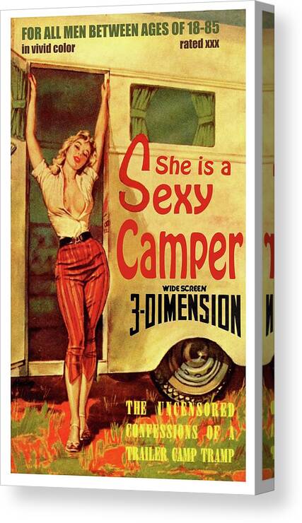 Sexy Canvas Print featuring the digital art Sexy Camper by Long Shot