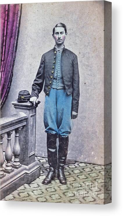 Son Of The Union Civil War Soldier Canvas Print featuring the digital art Son of the Union Civil War Soldier by Randy Steele