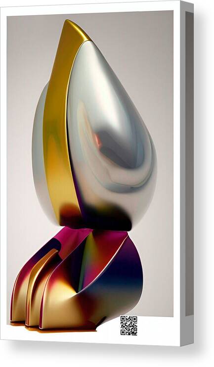 Sculpture Canvas Print featuring the digital art You will Love it by Rafael Salazar