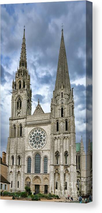 France Canvas Print featuring the photograph Chartres Cathedral #2 by Olivier Le Queinec