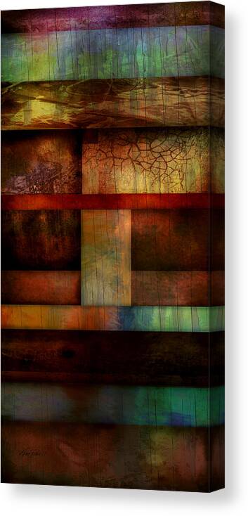 Abstract Canvas Print featuring the digital art Abstract Study Five by Ann Powell