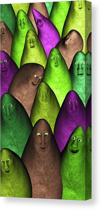 Community Canvas Print featuring the digital art Community 2 by Gabiw Art