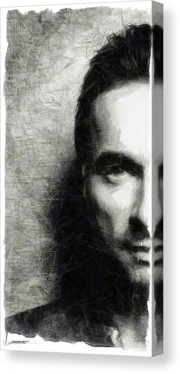 Dave Gahan Canvas Print featuring the painting Dave by Tano V-Dodici ArtAutomobile