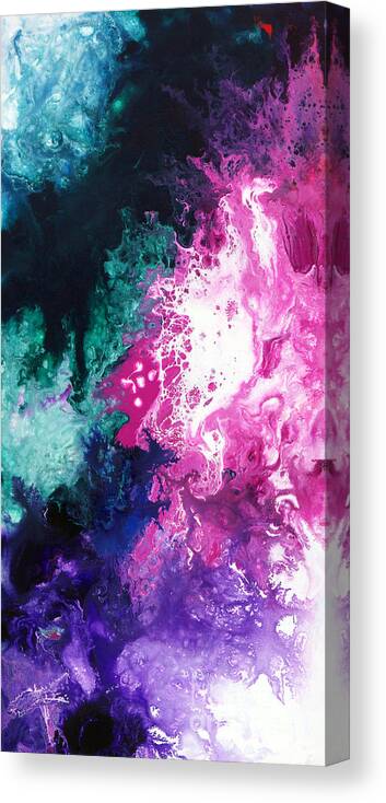 Abstract Canvas Print featuring the painting Deep Space Canvas Three by Sally Trace
