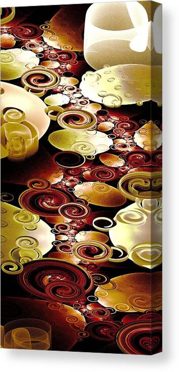 Malakhova Canvas Print featuring the digital art Drops and Ripples by Anastasiya Malakhova