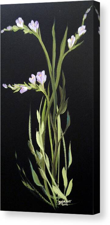 Freesia Canvas Print featuring the painting Freesia by Dorothy Maier