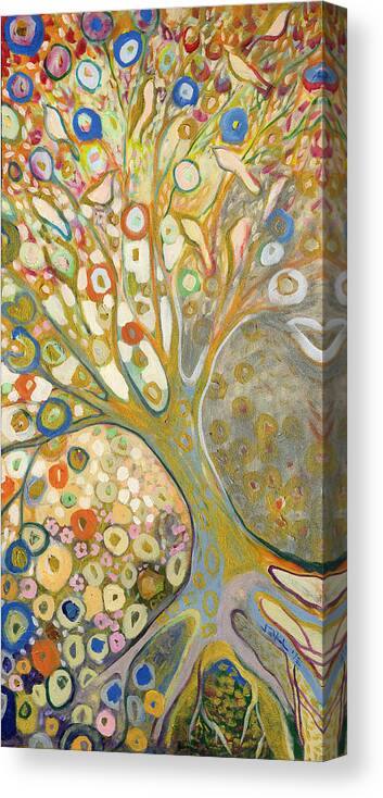 Tree Canvas Print featuring the painting From Out of the Rubble Part B by Jennifer Lommers
