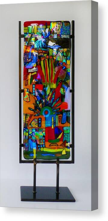 Funhouse Canvas Print featuring the glass art Funhouse No2 by Mark Lubich