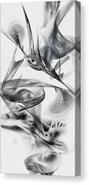 Abstract Canvas Print featuring the painting Kinetic 3 by Jean Moore