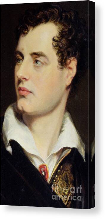 Byron Canvas Print featuring the painting Lord Byron by William Essex