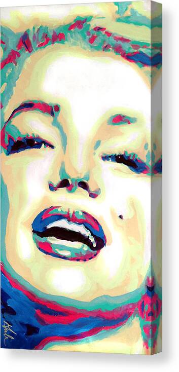 Beauty Canvas Print featuring the painting Marilyn by Steve Gamba