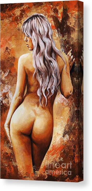 Art Female Canvas Print featuring the painting Nymph 02 by Emerico Imre Toth