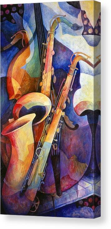 Susanne Clark Canvas Print featuring the painting Sexy Sax by Susanne Clark