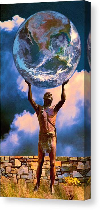 Cherokee Canvas Print featuring the painting The Earth is in Our Hands by John Haldane