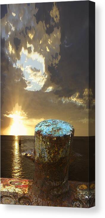 Mighty Sight Studio - Digital Art And Photography  Canvas Print featuring the photograph By the Bay by Steve Sperry