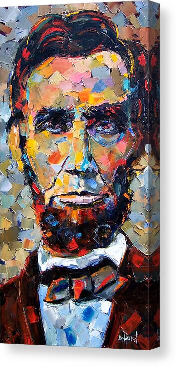 President Canvas Print featuring the painting Abraham Lincoln portrait by Debra Hurd