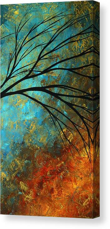 Abstract Canvas Print featuring the painting Abstract Landscape Art PASSING BEAUTY 4 of 5 by Megan Aroon