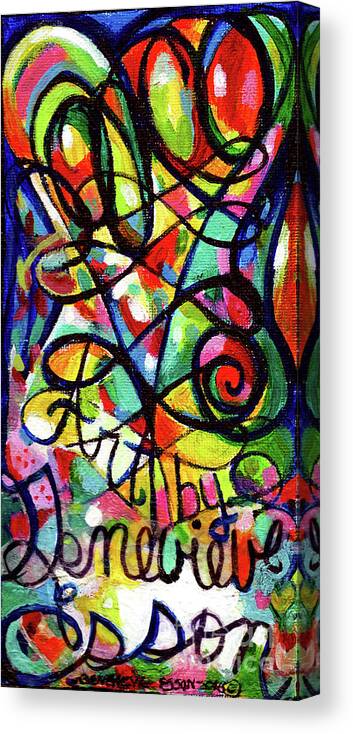Whimsical Canvas Print featuring the painting Creve Coeur Streetlight Banners Whimsical Motion 11 by Genevieve Esson