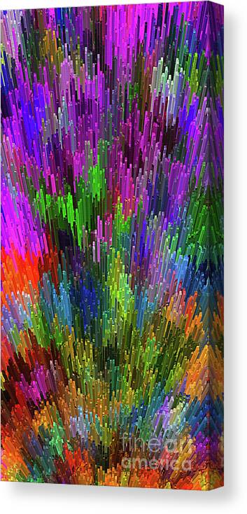 Extruded City Of Color Canvas Print featuring the digital art Extruded City of Color by Kaye Menner by Kaye Menner