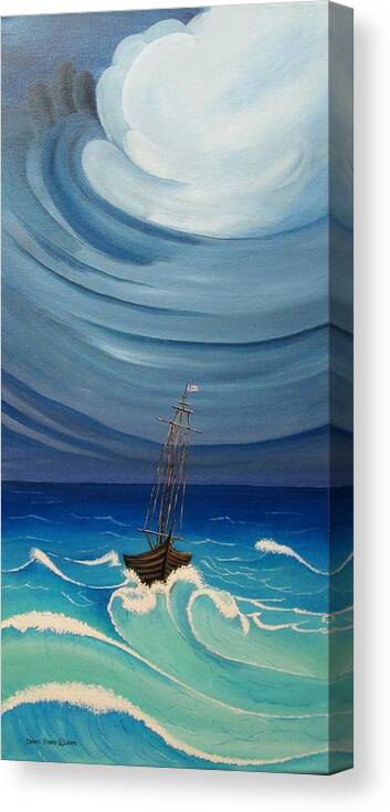 Painting Canvas Print featuring the painting Eye of the Hurricane by Carol Sabo