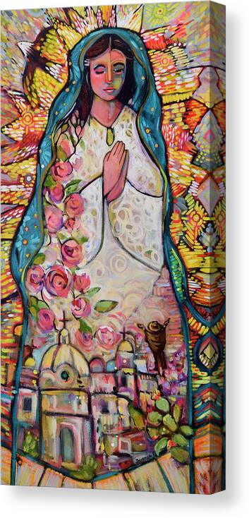 Jen Norton Canvas Print featuring the painting Guadalupe by Jen Norton