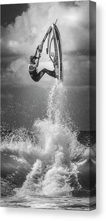 Acrobatics Canvas Print featuring the photograph Wave Rider 2 by Michael Lees