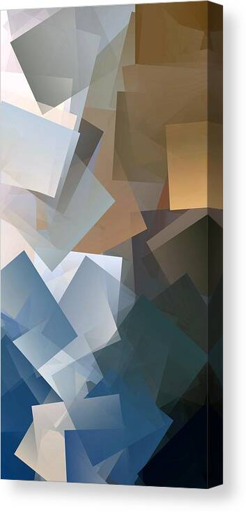 Abstract Canvas Print featuring the digital art Simple Cubism Abstract 78 by Chris Butler