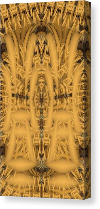 Abstract Canvas Print featuring the digital art Shrine by Ronald Bissett