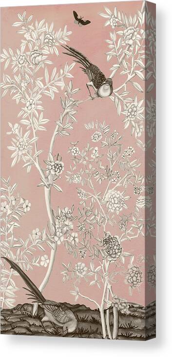Asian Canvas Print featuring the painting Blush Chinoiserie II by Naomi Mccavitt