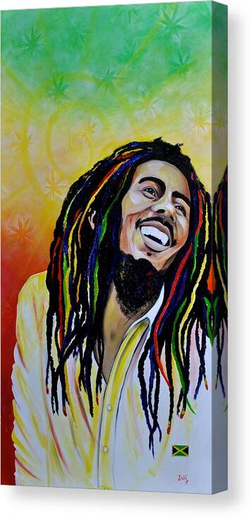 Bob Marley Stretched Canvas Print 30"x20" 