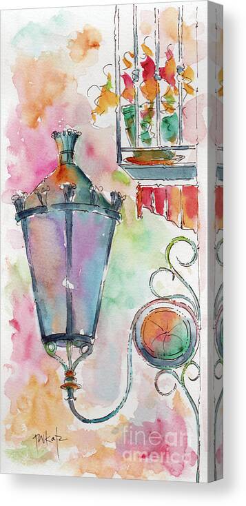 Impressionism Canvas Print featuring the painting Alicante Lantern by Pat Katz