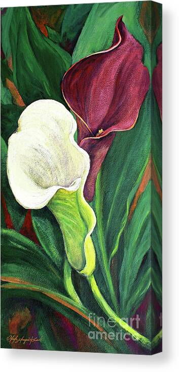 Flower Canvas Print featuring the painting Eternal by Gayle Mangan Kassal