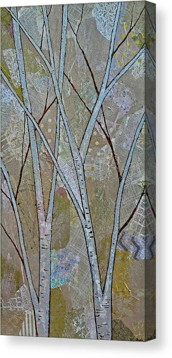 Silver Birch Canvas Print featuring the painting Silver Birch II by Shadia Derbyshire