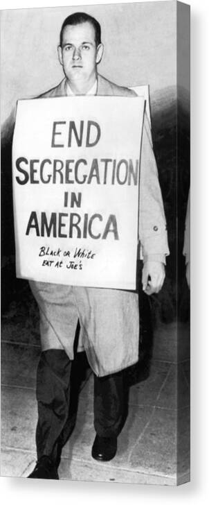 1 Person Canvas Print featuring the photograph Civil Rights Activist Murdered by Underwood Archives