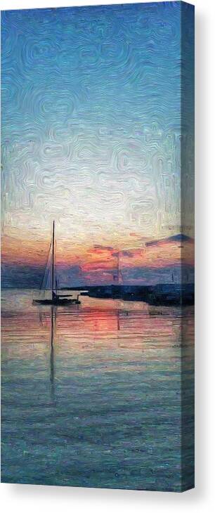 Vineyard Haven Canvas Print featuring the photograph Sunset in Oil Tarpaulin Cove by Jeffrey Canha