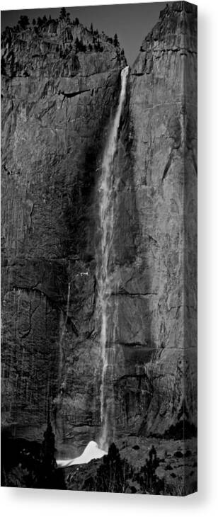 Yosemite National Park Canvas Print featuring the photograph Thin Stream by Eric Tressler