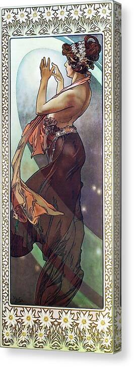 Alphonse Mucha Canvas Print featuring the painting Pole Star by Alphonse Mucha