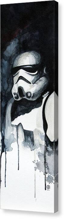 Star Wars Canvas Print featuring the painting Stormtrooper by David Kraig