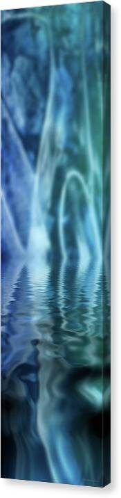 Blue Canvas Print featuring the digital art Bluepanel 1 by WB Johnston