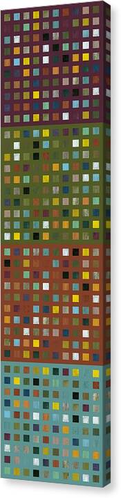 Abstract Canvas Print featuring the digital art Skyscraper Abstract ll by Michelle Calkins
