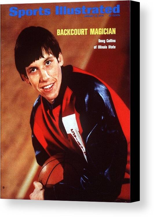 Magazine Cover Canvas Print featuring the photograph Illinois State University Doug Collins Sports Illustrated Cover by Sports Illustrated