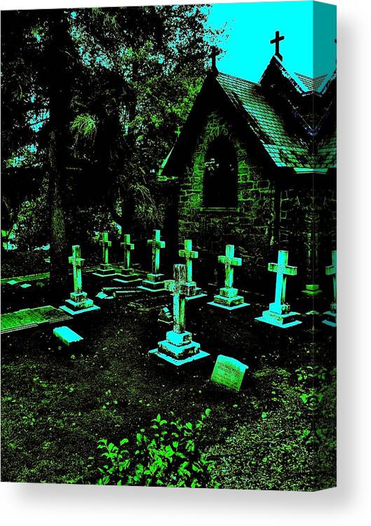  Canvas Print featuring the photograph 11 Crosses by Hominy Valley Photography