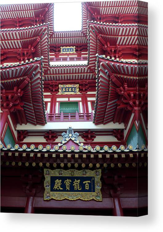 Outdoors Canvas Print featuring the photograph Buddha Tooth Relic Temple, Singapore #1 by Travelpix Ltd