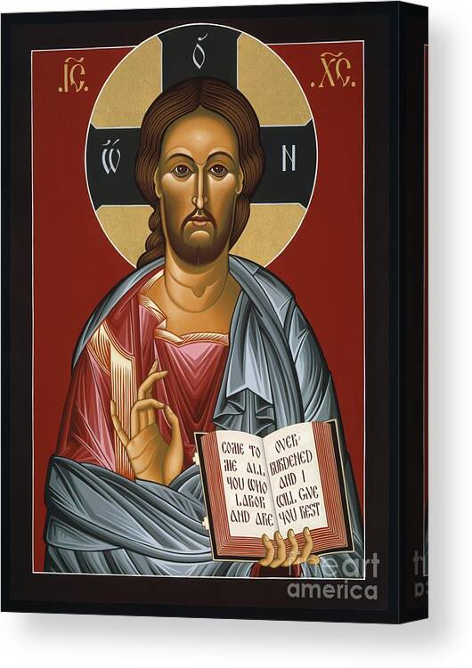 Christ All Merciful Canvas Print featuring the painting Christ All Merciful 022 by William Hart McNichols