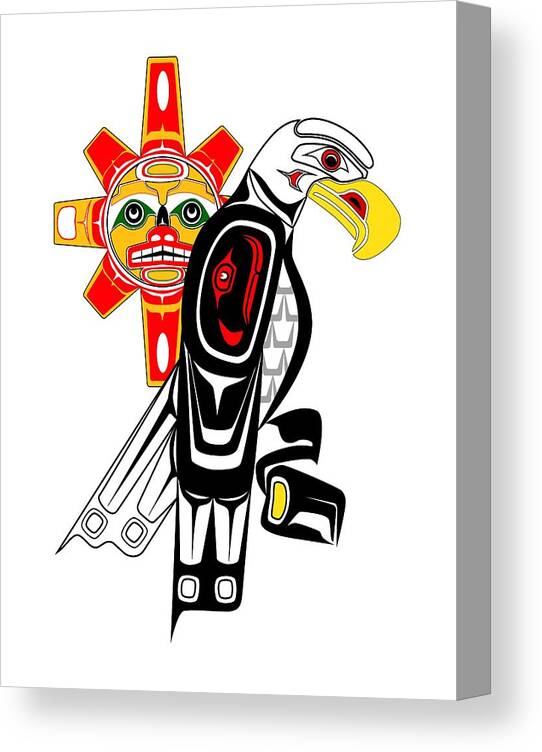 Eagle Sun Totem Canvas Print / Canvas Art by Fred Croydon - Pixels