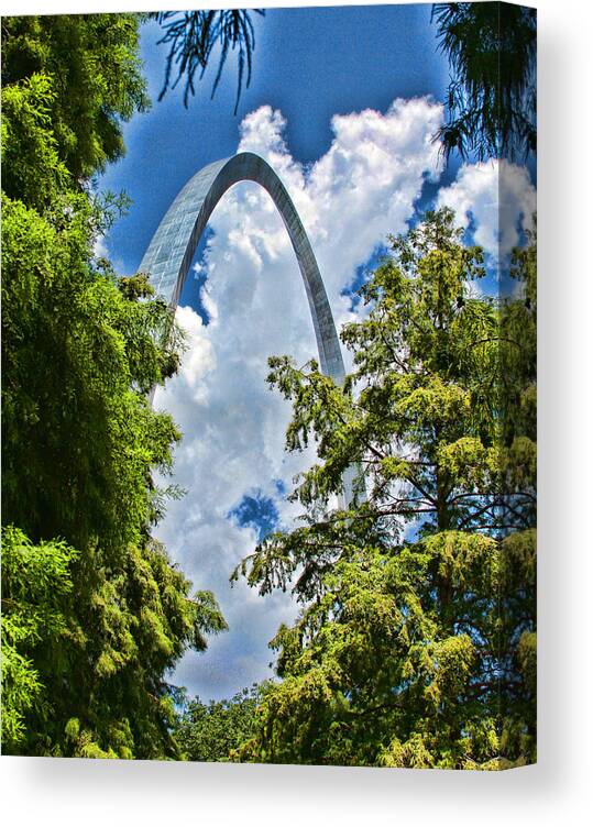 St. Louis Canvas Print featuring the photograph Gateway Arch #2 by John Freidenberg