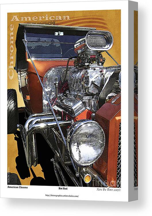 Hot Rod Canvas Print featuring the photograph Hot Rod #1 by Kenneth De Tore